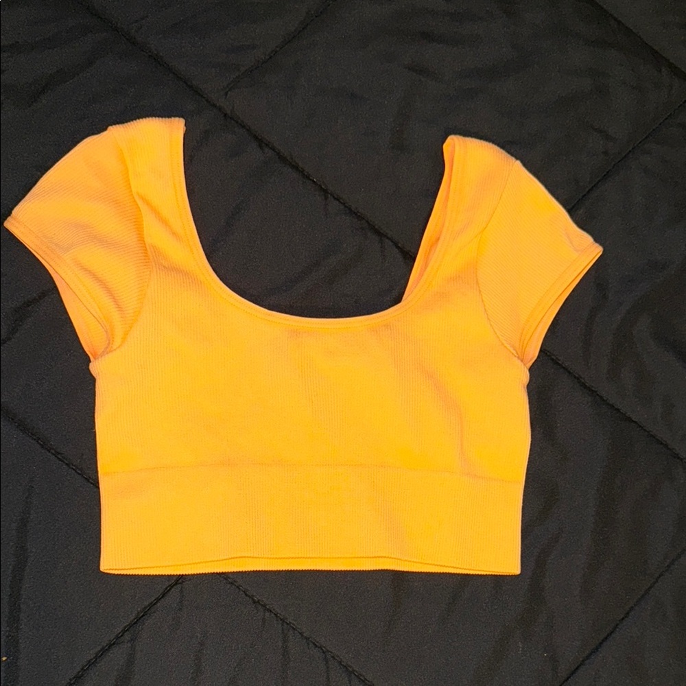 Vibrant Orange Women's Crop Top